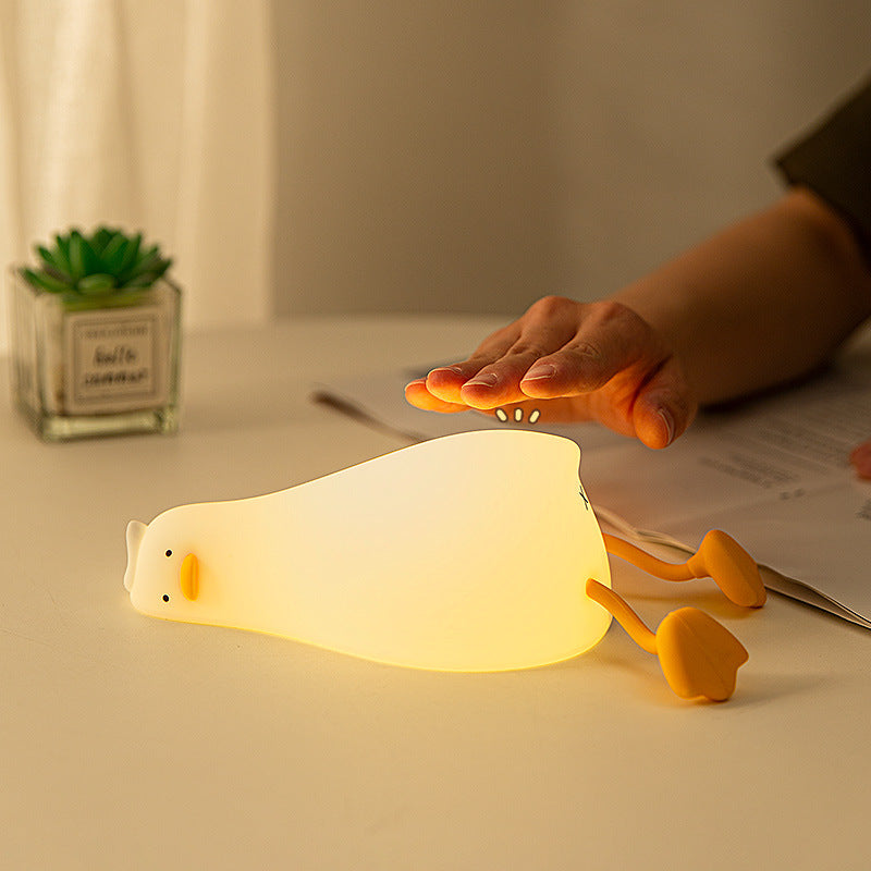 Lazy Duck Night Light in use